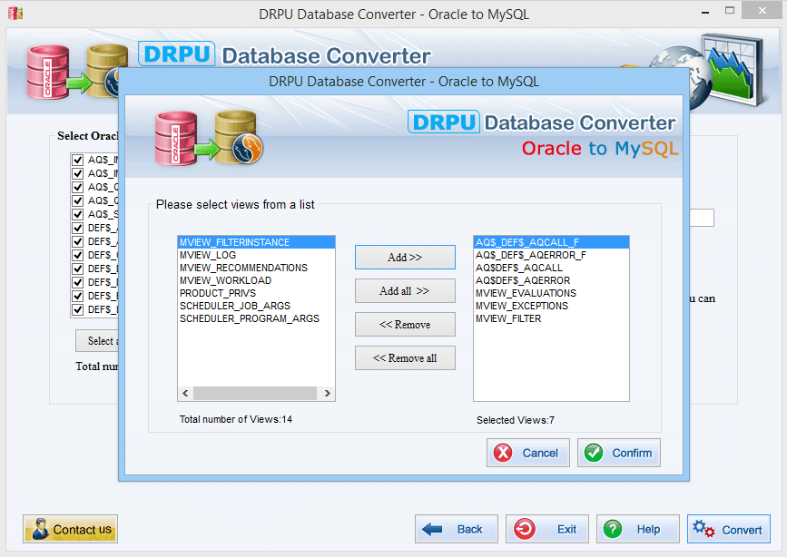 Oracle to MySQL Database Converter